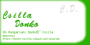 csilla donko business card